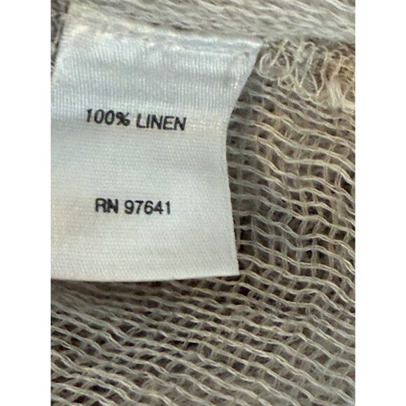 J. Jill Pure Linen Top Size Small Boxy Open Knit Lagenlook Coastal Relaxed Layer - Picture 4 of 9